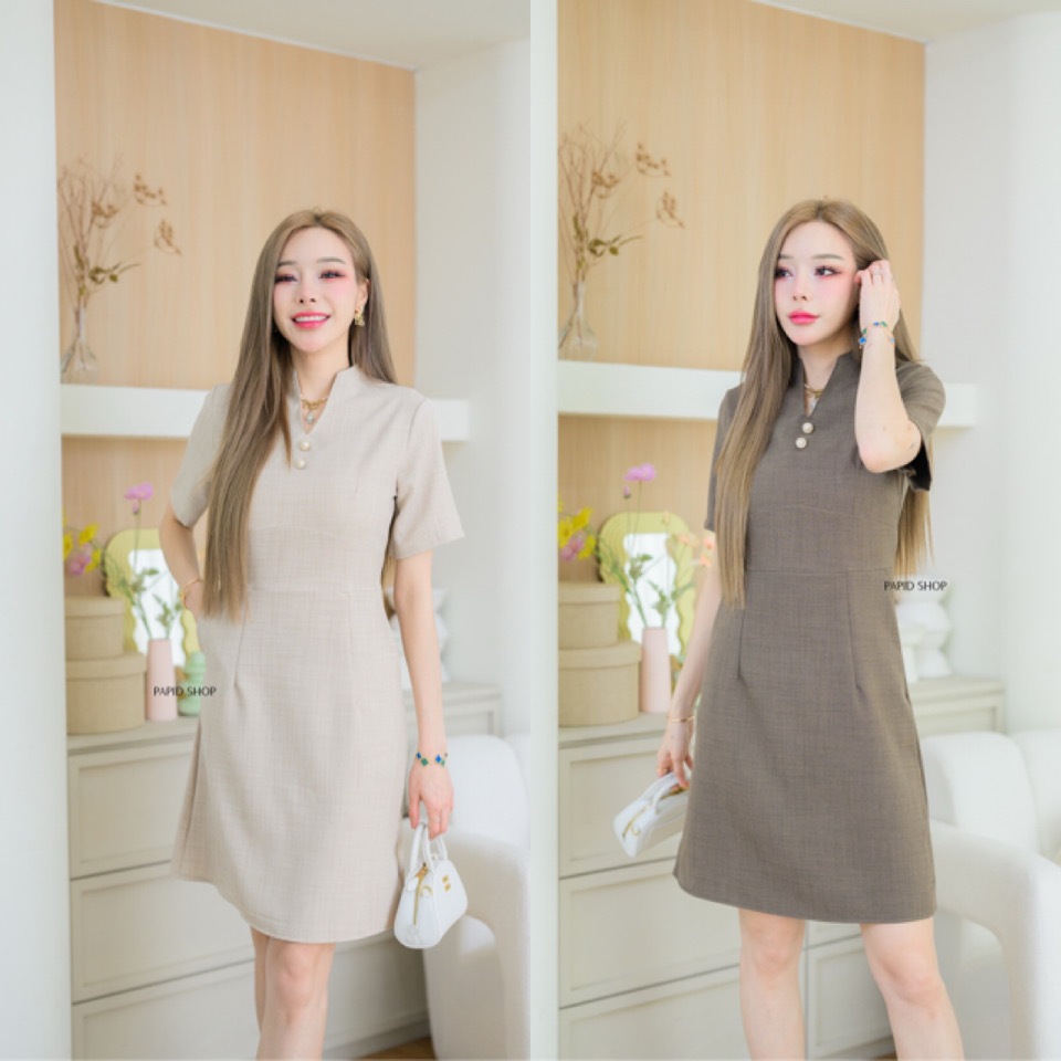 Dress By Papid เดรสทำงาน เดรสแฟชั่น รหัส538