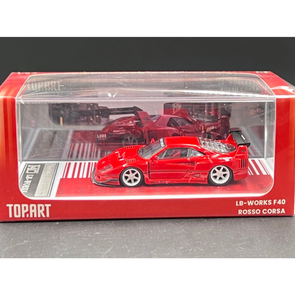 TopArt 1/64  LBWK F40 diecast.Red