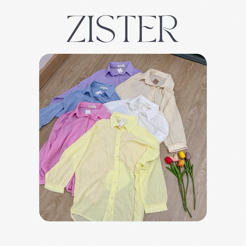 ZISTER | ZS130 Puffy basic shirt เสื้อเชิ้ตโอเวอร์ไซต์ รุ่นเบสิค