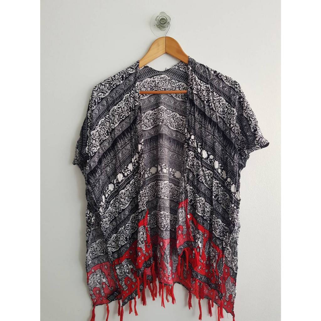 BKL-เสื้อคลุมไหล่ผ้าคอตตอนไม่เย็บข้าง F/25