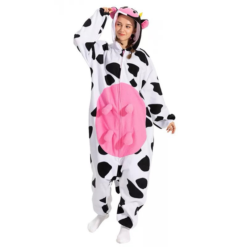 พร้อมส่ง🐄ชุดคอสเพลย์วัวนม ชุดแฟนซี ชุดวัว ชุดนมวัว ชุดนอน ชุดปาร์ตี้ milk cow fancy suit cow pajamas ชุดแม่วัว 19028