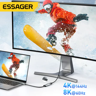 Essager HD-MI เป็น Type-C (8K@60Hz) อะแดปเตอร์ ใช้งานได้ในระดับสากล