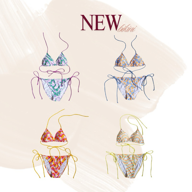 Gamemy Bikini  บิกินี่ ทูพีช ลายดอก🌸