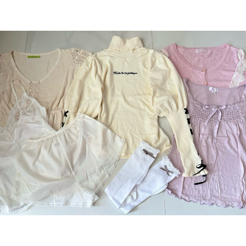 🍃พร้อมส่ง🍃Fairy Coquette Vintage Style เดรส เสื้อ