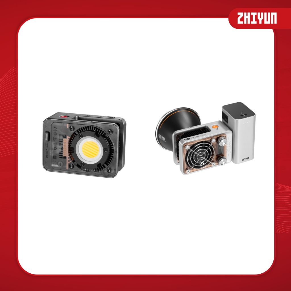 Zhiyun MOLUS ( X60 , X60RGB ) LED Light ไฟ LED สำหรับถ่ายวิดีโอ พร้อมระบบปรับอุณหภูมิสี