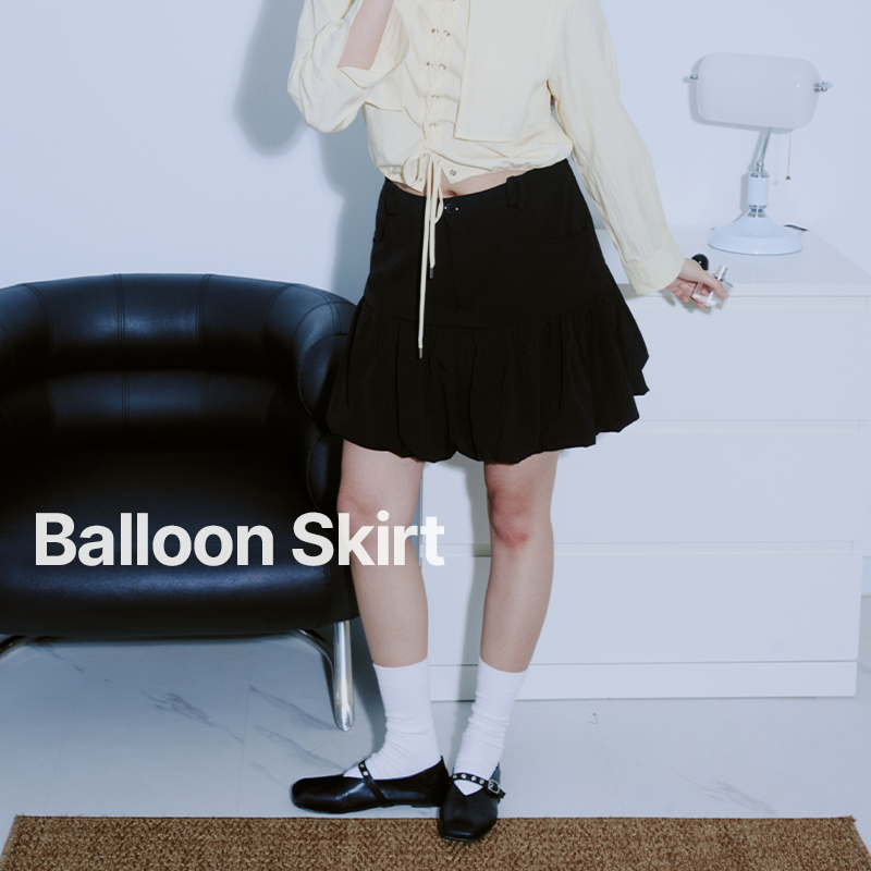 EVVYDAY Balloon Skirt กระโปรงสั้นทรงบอลลูน