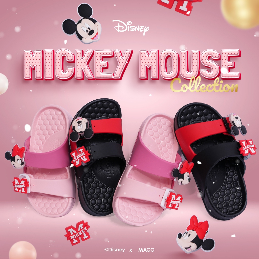 MAGO FOOTWEAR รุ่น LITTLE BEAN " Limited Edition " MICKEY & MINNIE รองเท้าสุขภาพที่เหมาะสำหรับเด็ก