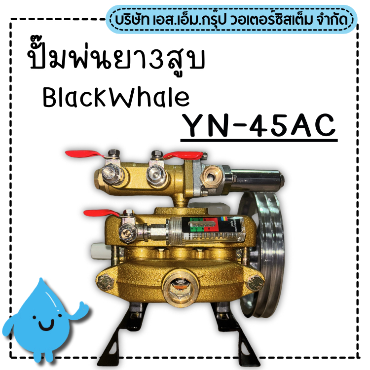 ปั๊มพ่นยา3สูบBlackWhale รุ่น YN-45AC ขนาด 1" ออโต้ ลูกสูบเซรามิค