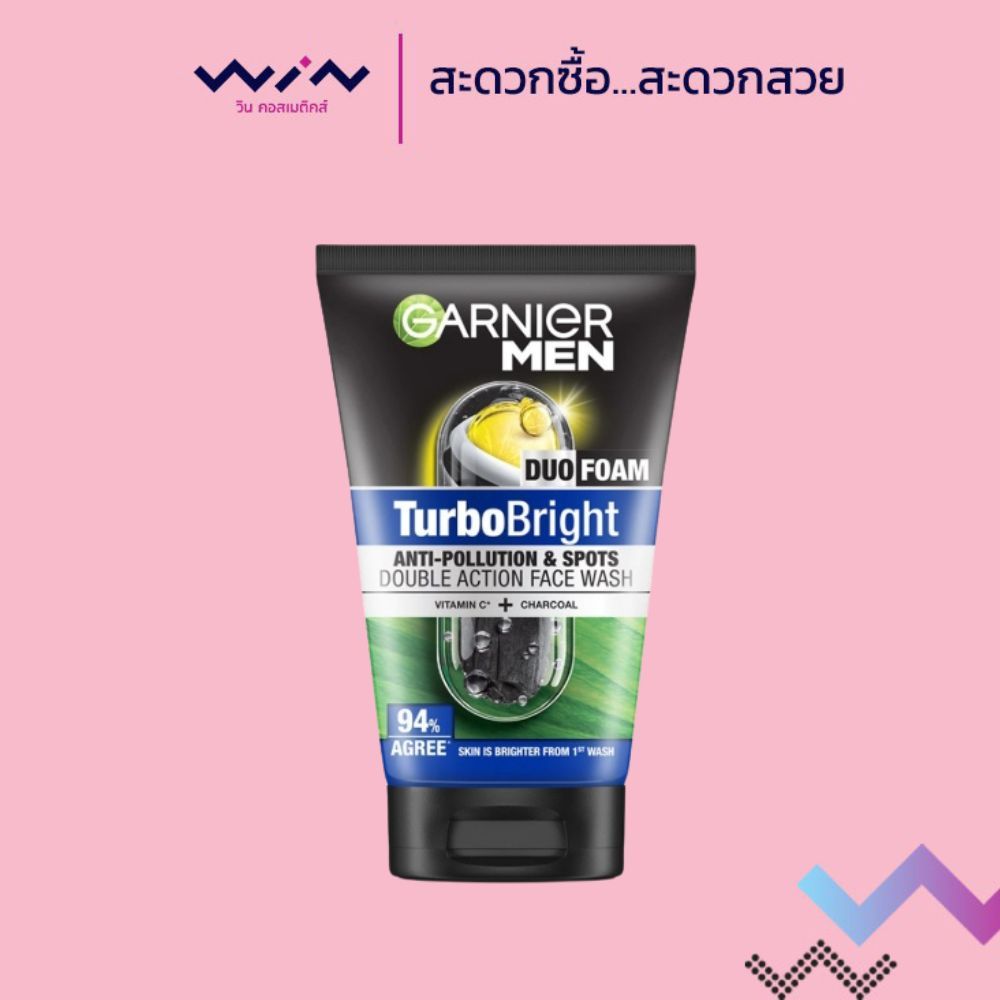 Garnier การ์นิเย่ เมน พาวเวอร์ไวท์ ดูโอโฟม 100 มล.