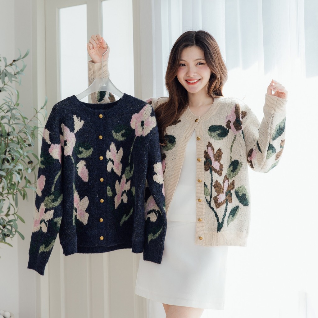 FLORAL CARDIGAN เสื้อกันหนาวลายดอกไม้น่ารัก