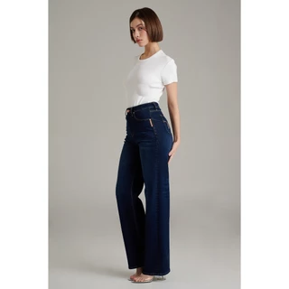 Mc jeans กางเกงยีนส์ผู้หญิง ทรงกระบอก ปลายขากว้าง (Straight Wide) Mc Me MFIZ222
