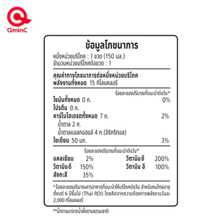 QminC - คิวมินซี เครื่องดื่มขิงสกัดเข้มข้นผสมน้ำผึ้ง 1ลัง ( x24ขวด)