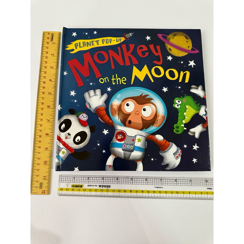 Planet Pop UP MONKEY on the MOON หนังสือเด็กภาษาอังกฤษ ป๊อบอัพ มือสอง สภาพดีมาก