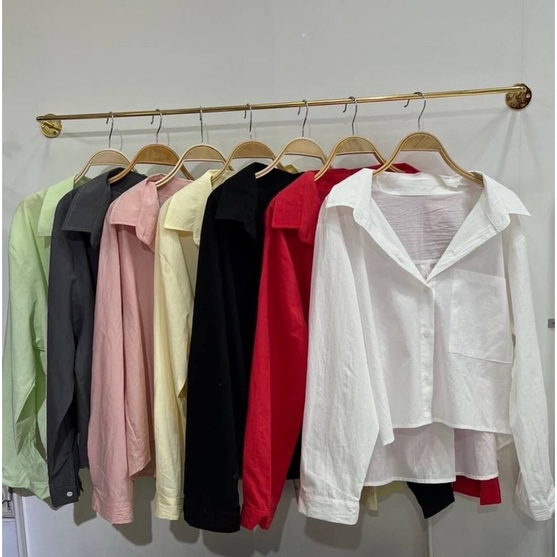 เสื้อครอปเชิ้ตแขนยาว อก 48 นิ้ว #เสื้อผ้าไซส์ใหญ่ - รูปที่ 2