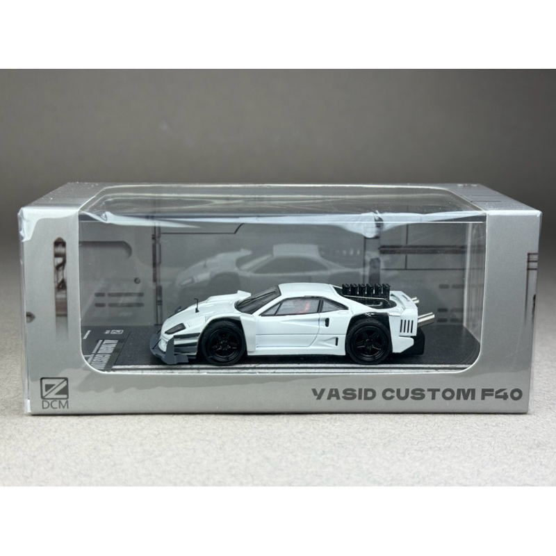▫️Ferrari F40 Modified Diecast Model White Scale 1:64 ยี่ห้อ DCM