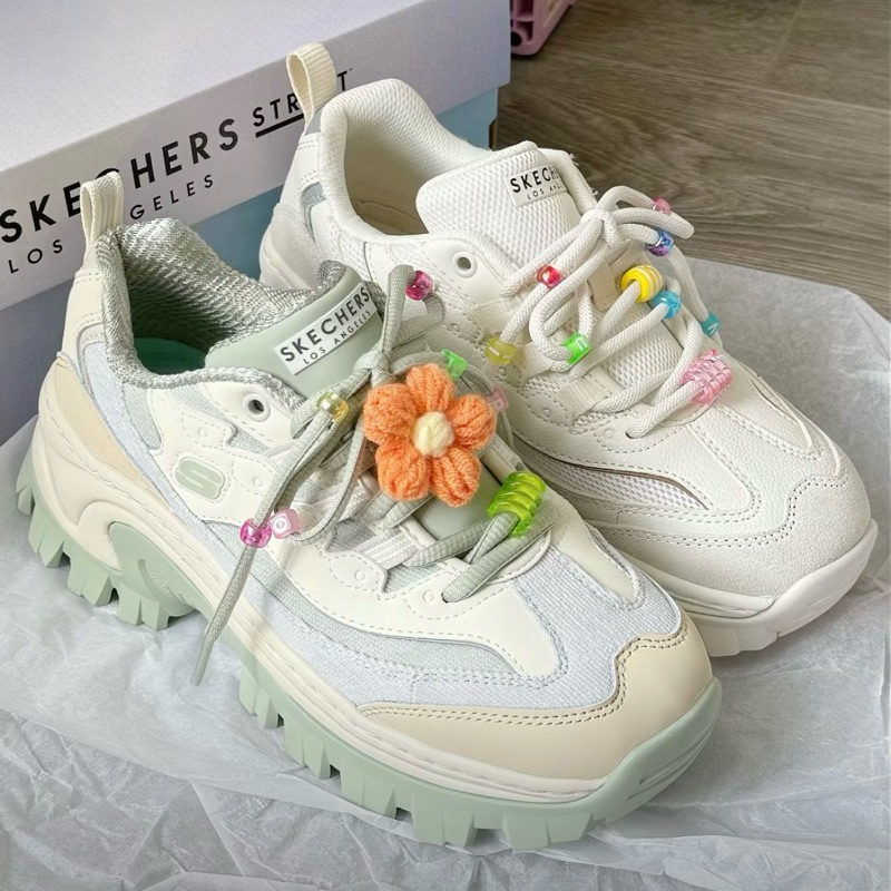 🤍Pre-order🤍 Skechers Cake house (177233) รองเท้าผ้าใบ สีพาสเทล ส้นสูง5.5cm แท้💯 (ลิงค์2)
