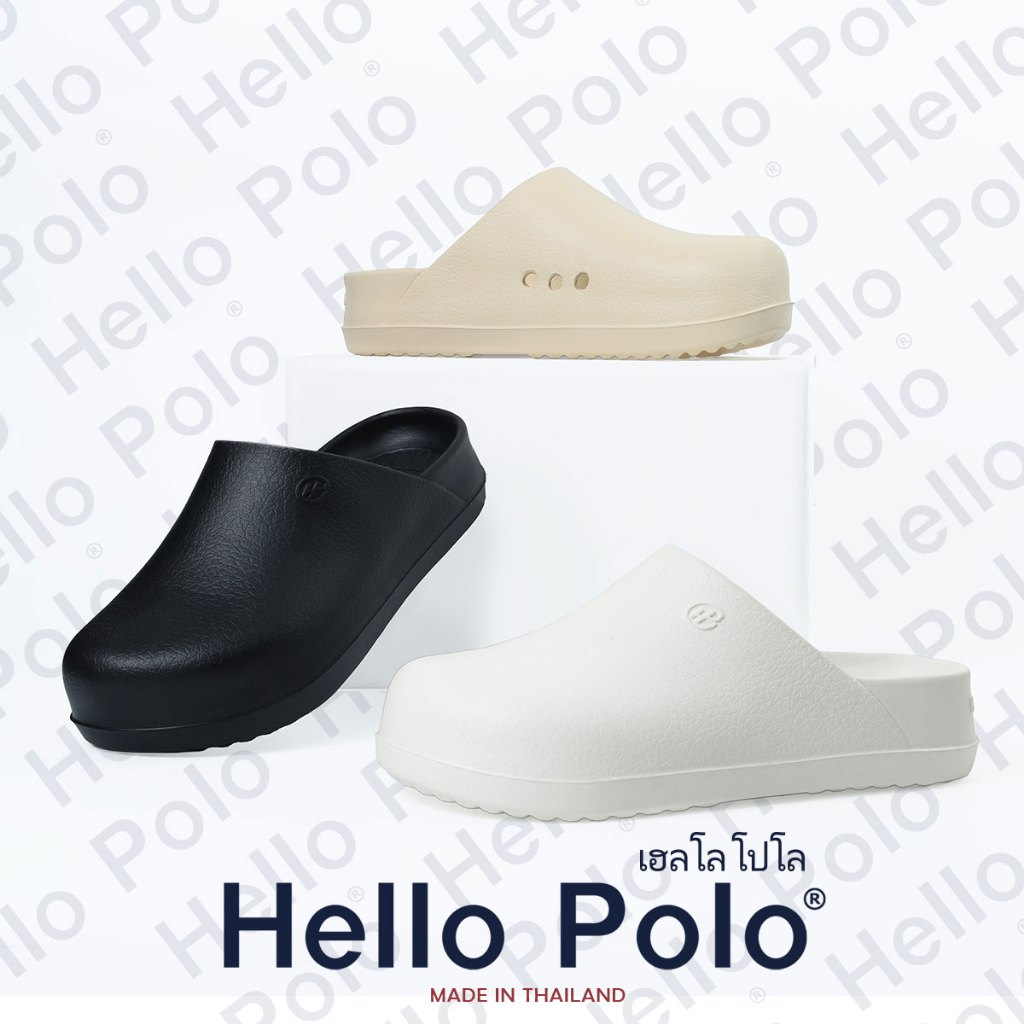Hello Polo รุ่น HP8034 รองเท้าแตะ รองเท้าพื้นนิ่ม EVA แบบสวมแฟชั่น น้ำหนักเบา พื้นสูง 5 CM. .ใส่สบาย