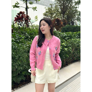 M207 - Grape Cardigan เสื้อคาร์ดิแกนลายองุ่น สุดน่ารัก ผ้านิ…