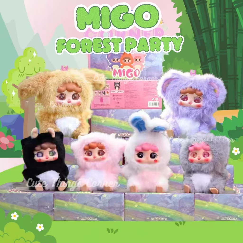 Migo Forest Partyกล่องสุ่ม น่ารักของขวัญวันเกิด การตกแต่ง Migo V6 พวงกุญแจ