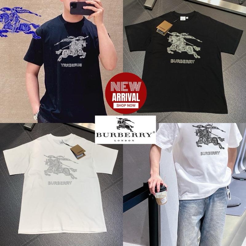เสื้อยืดแขนสั้นคอกลม BURBERRY Cotton ส่งไวจากไทย