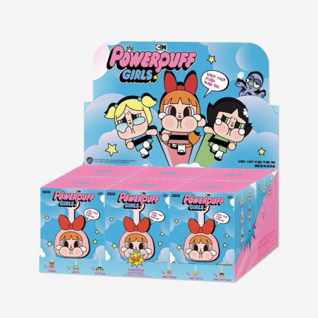 สินค้าพร้อมส่งในไทย พวงกุญแจ Crybaby x Powerpuff girls ยก box ไม่แกะซีล