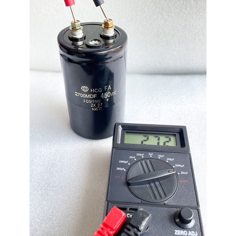 (1ชิ้น) C 2700UF 450V Hitachi พร้อมส่ง64x105mm C2700UF450VDC คาปาซิเตอร์ 2700UF450VDC Capacitor 2700