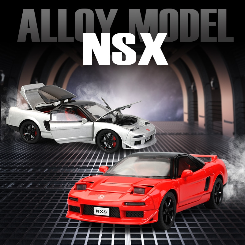 【จัดส่งจากกรุงเทพ】จำลองโมเดลรถ HONDA NSX Diecast วัสดุโลหะผสม โมเดลรถของเล่นเด็ก ของขวัญ เครื่องประดับ ของสะสม ของเล่นเด