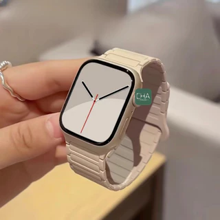 สาย smart watch 40/44/45/41/46มม สายนาฬิกา for watch11 10 9 8 ultra 7 6 5 4 นิ่ม เเบบเเม่เหล็ก สําหรับแอปเปิ้ลวอช A-star