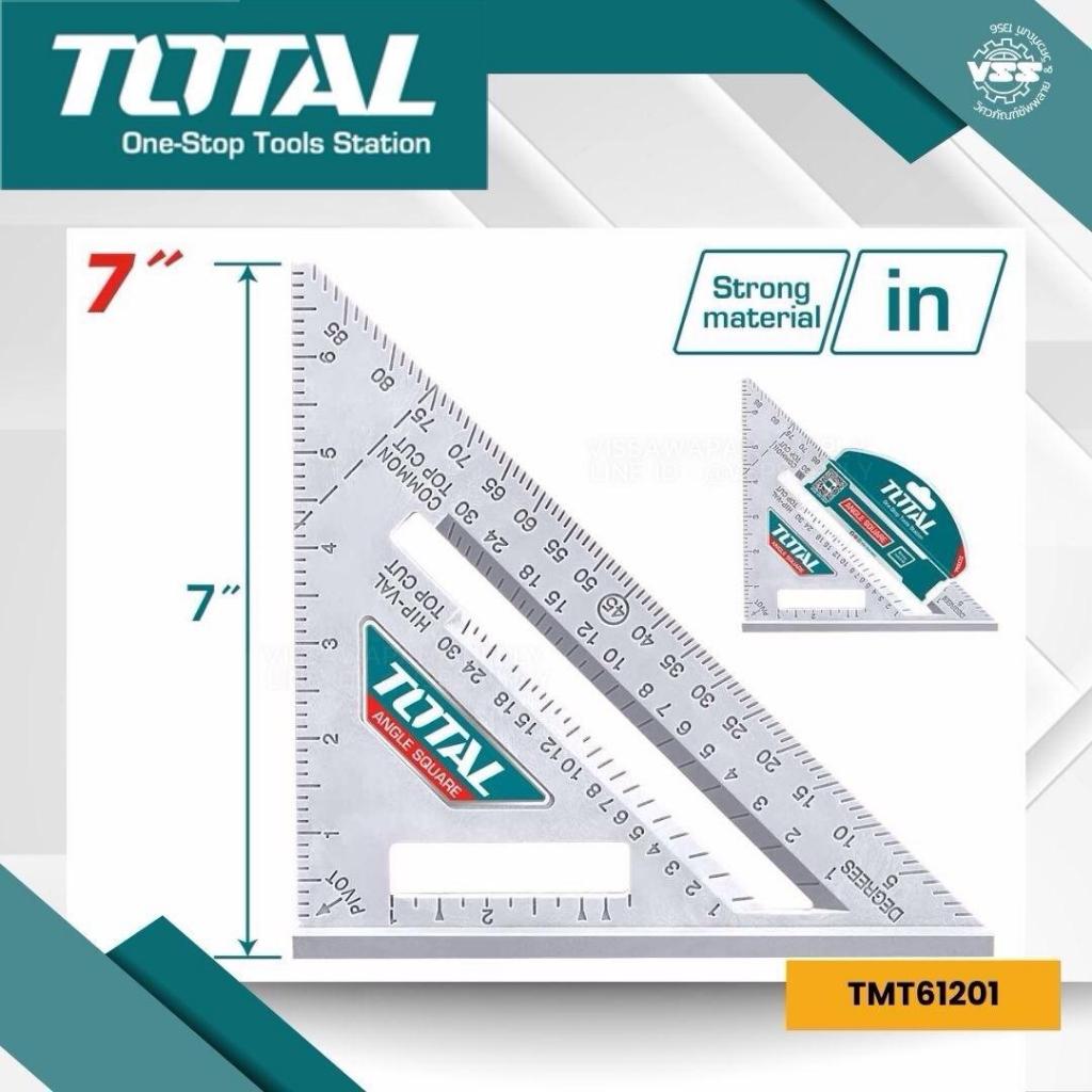 TOTAL ฉากวัดสามเหลี่ยม ฉากวัดองศา / ฉากวัดมุม ขนาด 7 นิ้ว รุ่น TMT61201