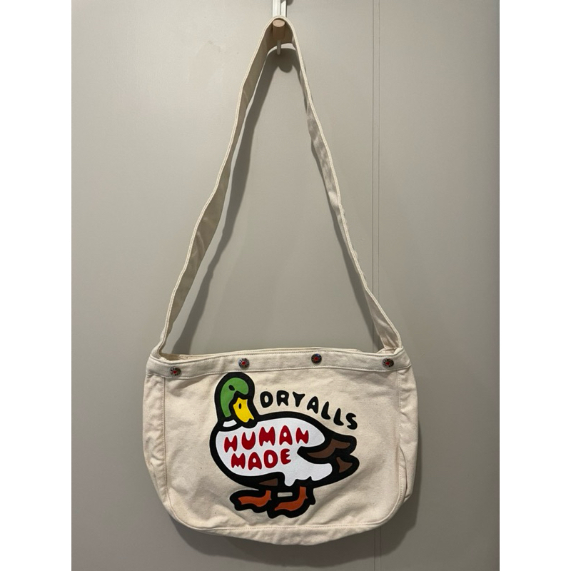กระเป๋าสะพายผ้าแคนวาส Haman Madeลายเป็ด งานตัดป้ายของใหม่มือ1