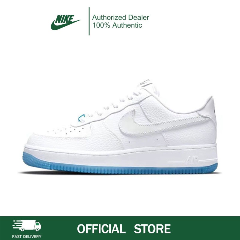 Original Nike Air Force 1Low 07 LX UV DA8301-101 Heat-sensing heel anti-slip low-top sneakers white and blue