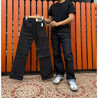 กางเกงยีนส์ขากระบอกHirock14Oz เน้นปั้นเฟดแถมป้าย+ตะขอ