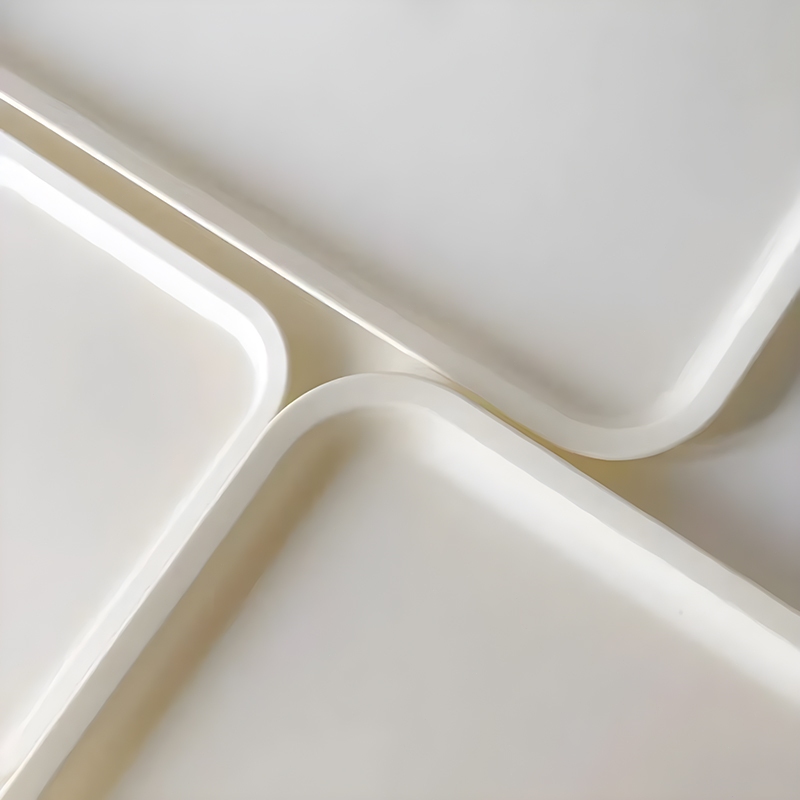 ถาดรองแก้วพลาสติก ถาดพลาสติก สินค้าพลาสติกย่อยสลายได้ จาน ถาด ใส่อาหาร ใส่ขนม วางสิ่งของ สําหรับใส่อาหาร tray 4 ขนาด - รูปที่ 5