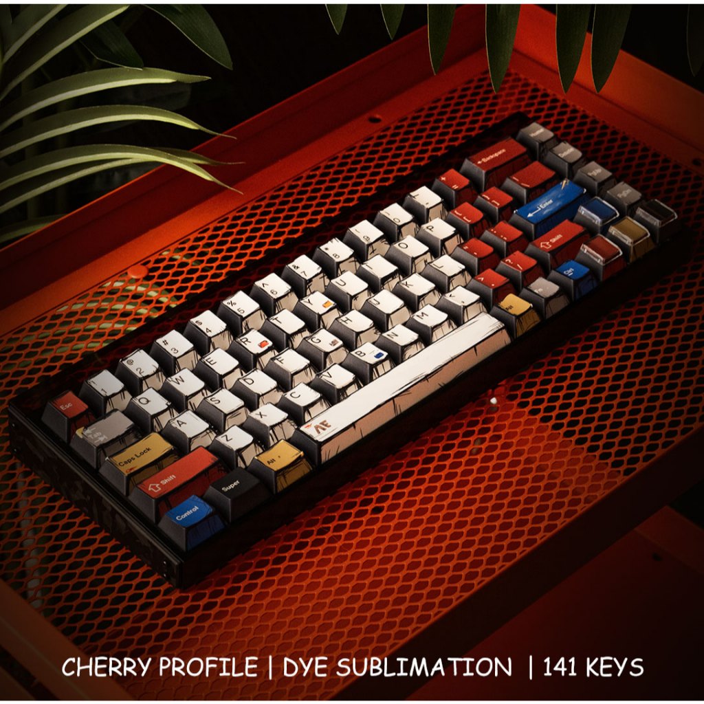 คีย์แคป Comics Mixed Lights keycap 141 ปุ่ม Cherry profile คีย์แคป สำหรับ Mechanical Keyboard Keycap