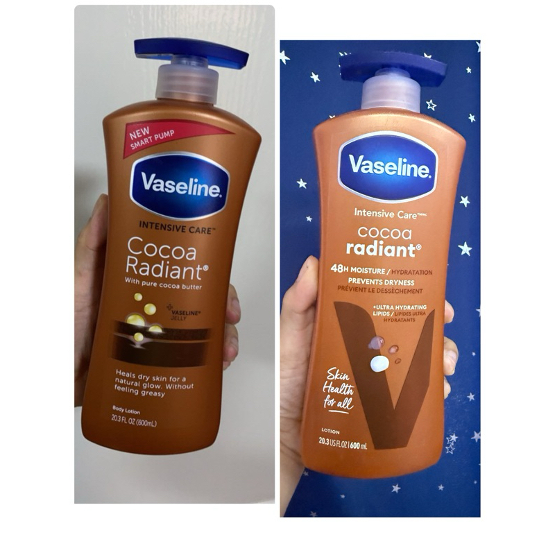 ❤️ไม่แท้คืนเงิน❤️ Vaseline Jelly Intensive Care Cocoa Radiant with Pure Coco Butter Body Lotion