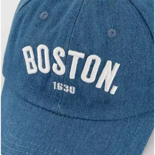 [พร้อมส่ง] หมวกเด็ก 1ปี - 5ปี รอบหัว:50-52 cm. หมวกแก๊ป (Cap) ผ้ายีนส์ ปักอักษร BOSTON 1630 หมวกสำหรับเด็กใส่กันแดด