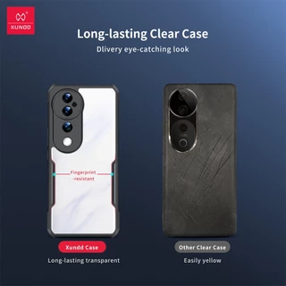 Xundd Case ใช้สำหรับVIVO V50 V60 Lite V70 FE V40 Pro เคสป้องกันการกันกระแทก ป้องกันรอยขีดข่วน วัสดุ TPU ฝาหลังอะคริลิคใส