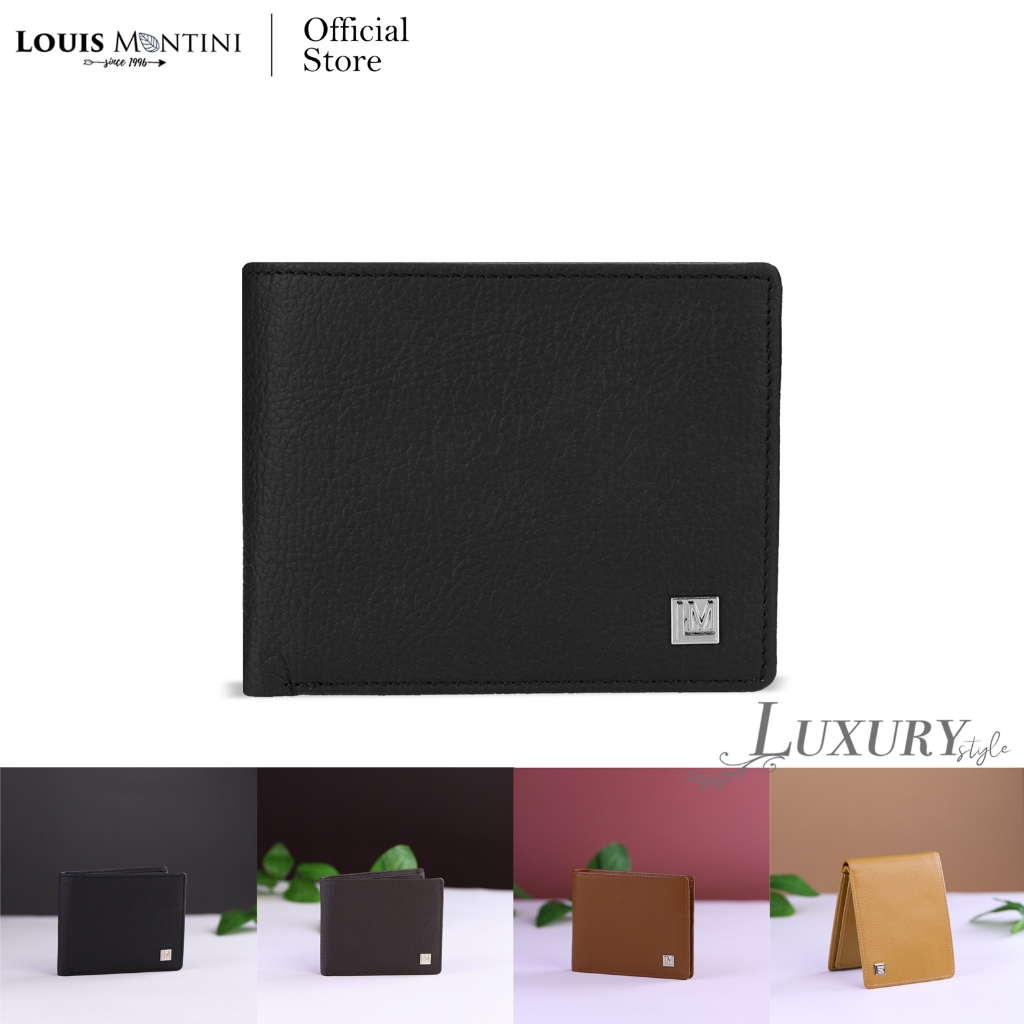 Louis Montini (Luxury Style) กระเป๋าสตางค์หนังวัว หนังแท้ กระเป๋าสตางค์ผู้ชาย Men's Wallet TTM069