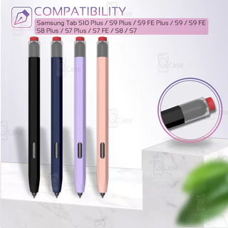 Qcase - เคส Samsung Tab S10 Plus / S9 Plus / S9 FE / S9 FE Plus / S9 Ultra / S8+ / S7 Plus / S8 ปลอกปากกา กันกระแทก เคส