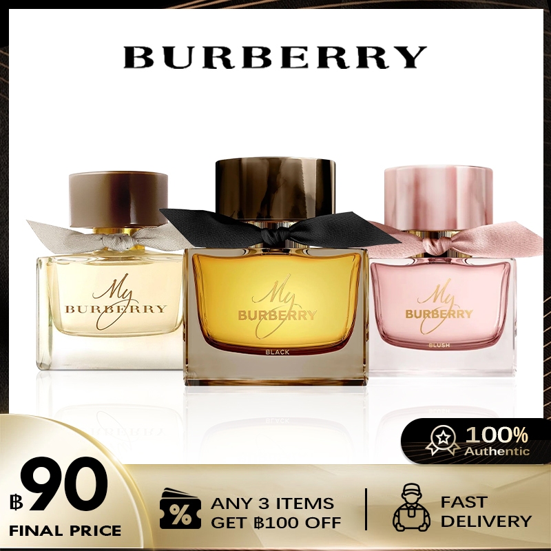 【 แจกเงินโทรฟรี】ของแท้ BURBERRY My burberry Black parfum & My burberry Blush & My burberry EDP 2ml/5ml/10ml