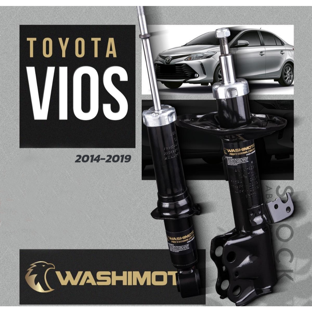 Washimoto Toyota Vios/Yaris วาชิโมโตโช๊คอัพรถเก๋งรุ่น โตโยต้า วีออส/ยาริส ปี 2014-2018