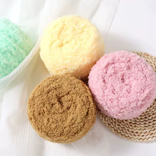 ไหมพรมขนแกะปะการัง 3ply 100กรัม นุ่มมากก แคชเมียร์ สีสันอ่อนหวาน สําหรับถักโครเชต์ DIY