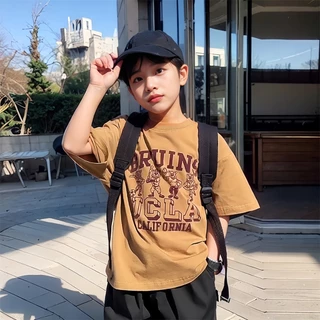 Beryl kids🌸เสื้อยืดแขนสั้นเด็ก🎀แขนสั้นพิมพ์ลาย เสื้อคอกลม แฟชั่นฤดูร้อน สไตล์เกาหลี สำหรับเด็กชายและเด็กหญิง