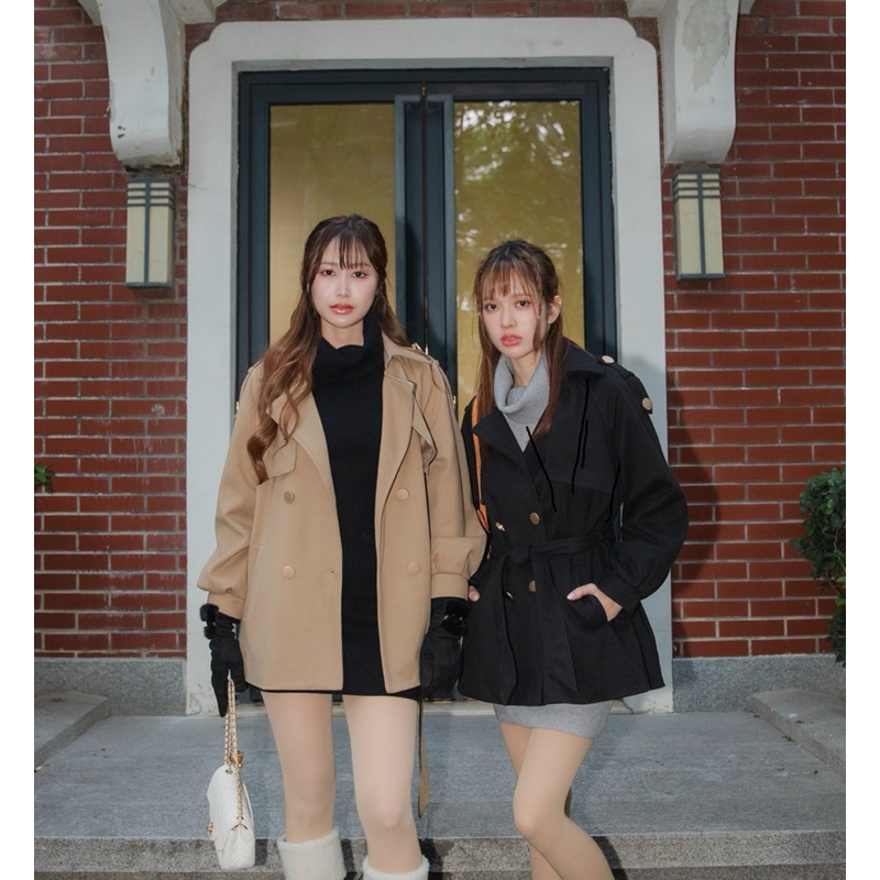 CO721 Trench coat เทรนช์โค้ท เสื้อโค้ทแบบสั้น everyday look
