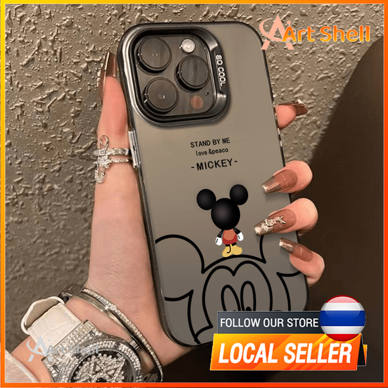 เคสโทรศัพท์มือถือ ซิลิโคนแข็ง กันกระแทก สําหรับ IPhone 13 15 7Plus 14 12 11 Pro MAX 8 6 6S Plus X XR XS มิกกี้