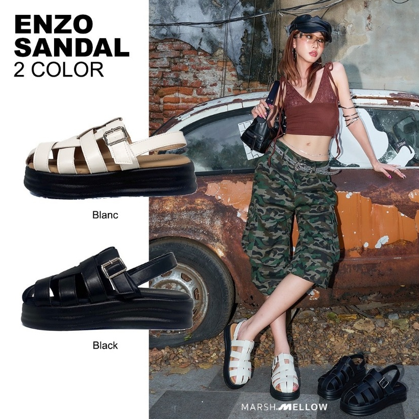ENZO SANDAL - MARSHMELLOW รองเท้าแตะรัดส้นเท้าสไตล์ชิคค