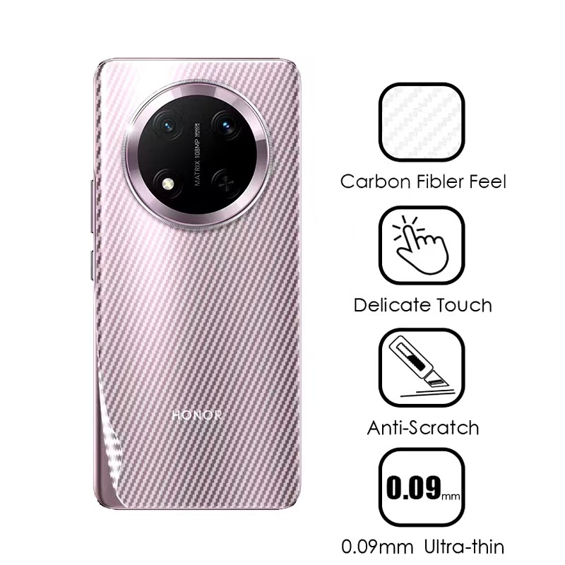 Honor X9c(พร้อมส่งในไทย)ฟิล์มหลังลายเคฟล่าHonor X9C 5Gตรงรุ่น