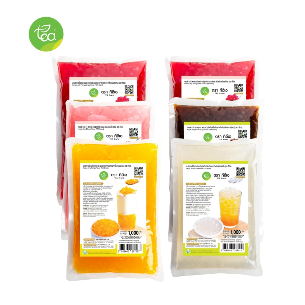 ทีอีเอ บุกคริสตัล ในน้ำเชื่อม บุกท็อปปิ้ง บุกไข่มุก มุกบุก Jelly Ball Konjac Crystal Topping 1,000g