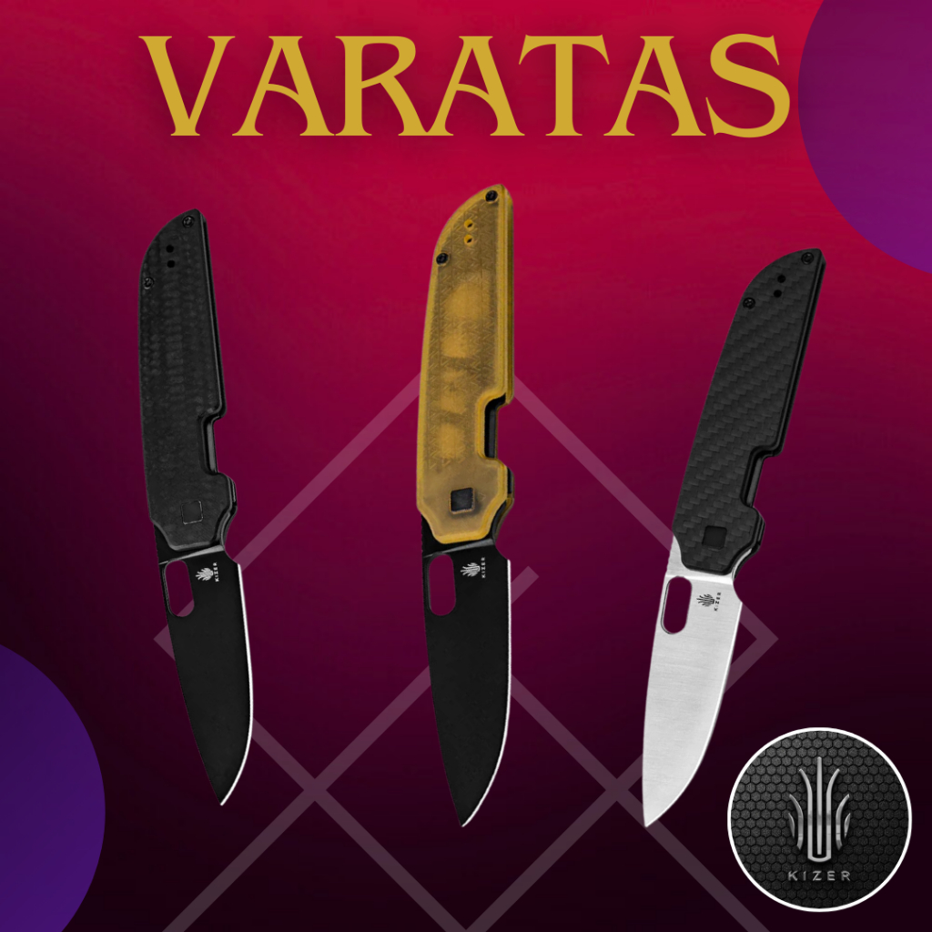 Kizer Varatas มาพร้อมด้าม3แบบ มีดEDCรุ่นฮิต ระบบไลน์เนอร์ล็อค เบากระทัดรัด ใช้งานปลอดภัย