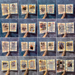 (พร้อมส่งจัดส่งถึงไวกว่าที่แจ้งในระบบ)กรอบพับ กรอบบานคู่โฟม+ไฟ กรอบรูปคู่ กรอบเขย่า กรอบบานพับโฟม มีไฟ 4x6/5x7/6x8/A4🎁